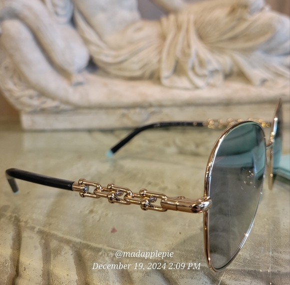 Tiffany & Company TF3086 Pilot Aviator Sunglasses Hardware Link Luxury #128 - Picture 9 of 14